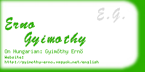 erno gyimothy business card