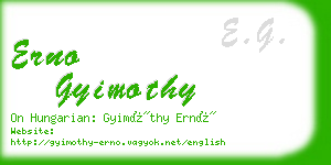 erno gyimothy business card